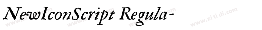 NewIconScript Regula字体转换